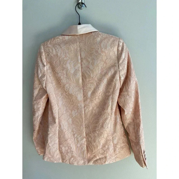 ASOS DESIGN Tailored Pink Lace Blazer NWT Sold Out Size 0 - Picture 6 of 15